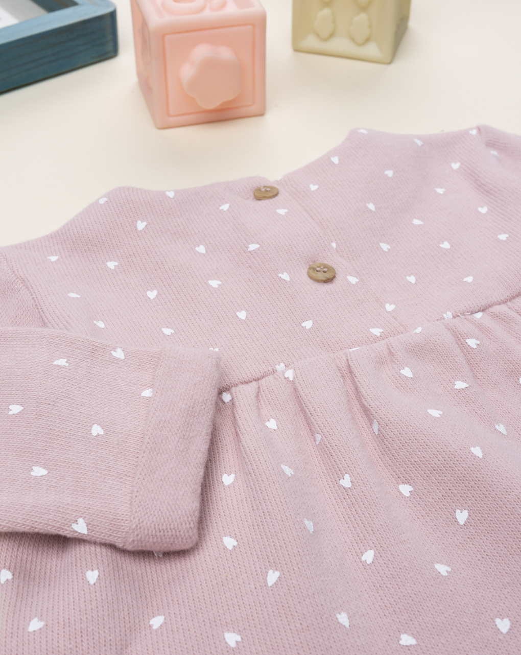 Maglia bimba rosa cuori allover