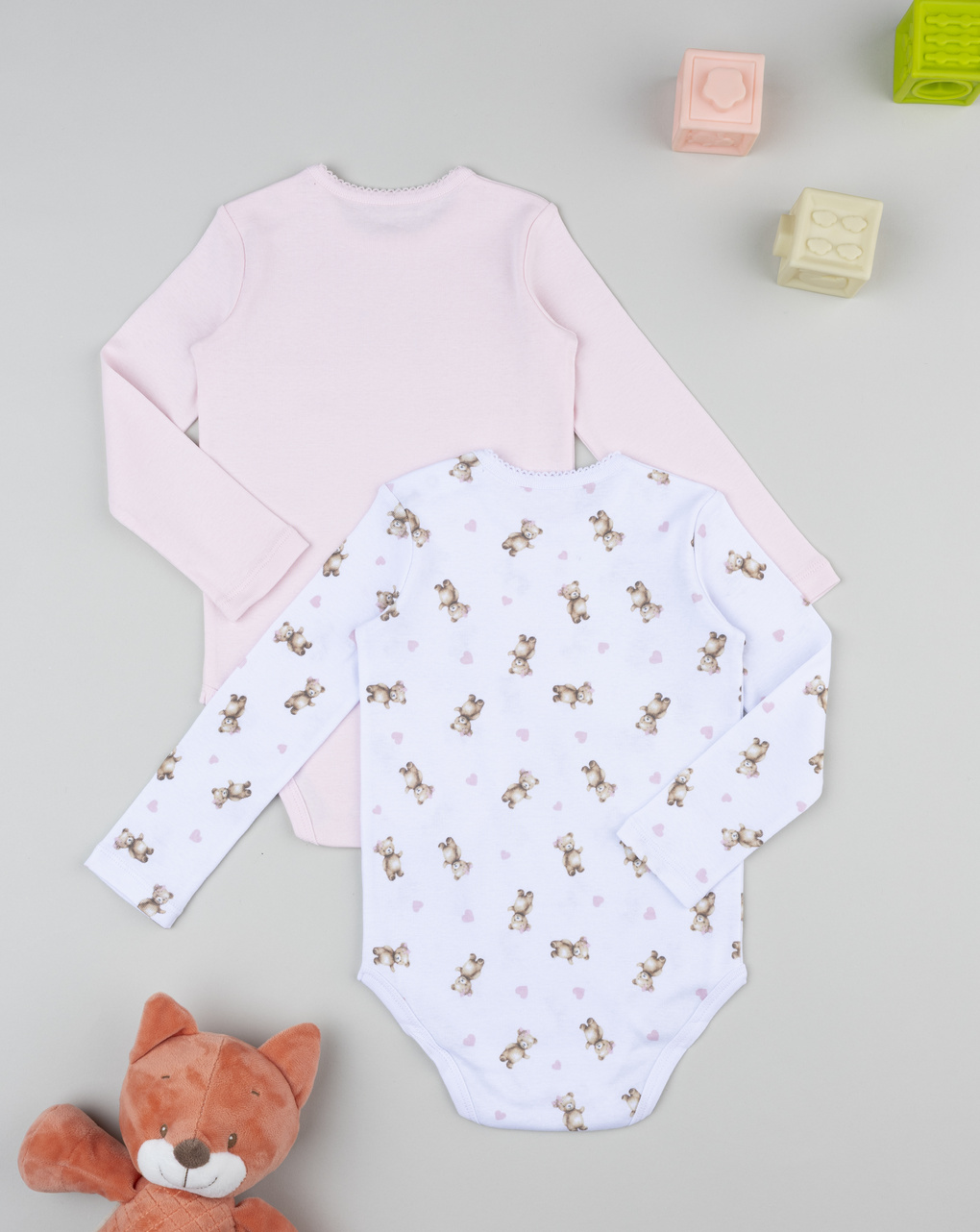 Pack 2 body manica lunga bimba orsi