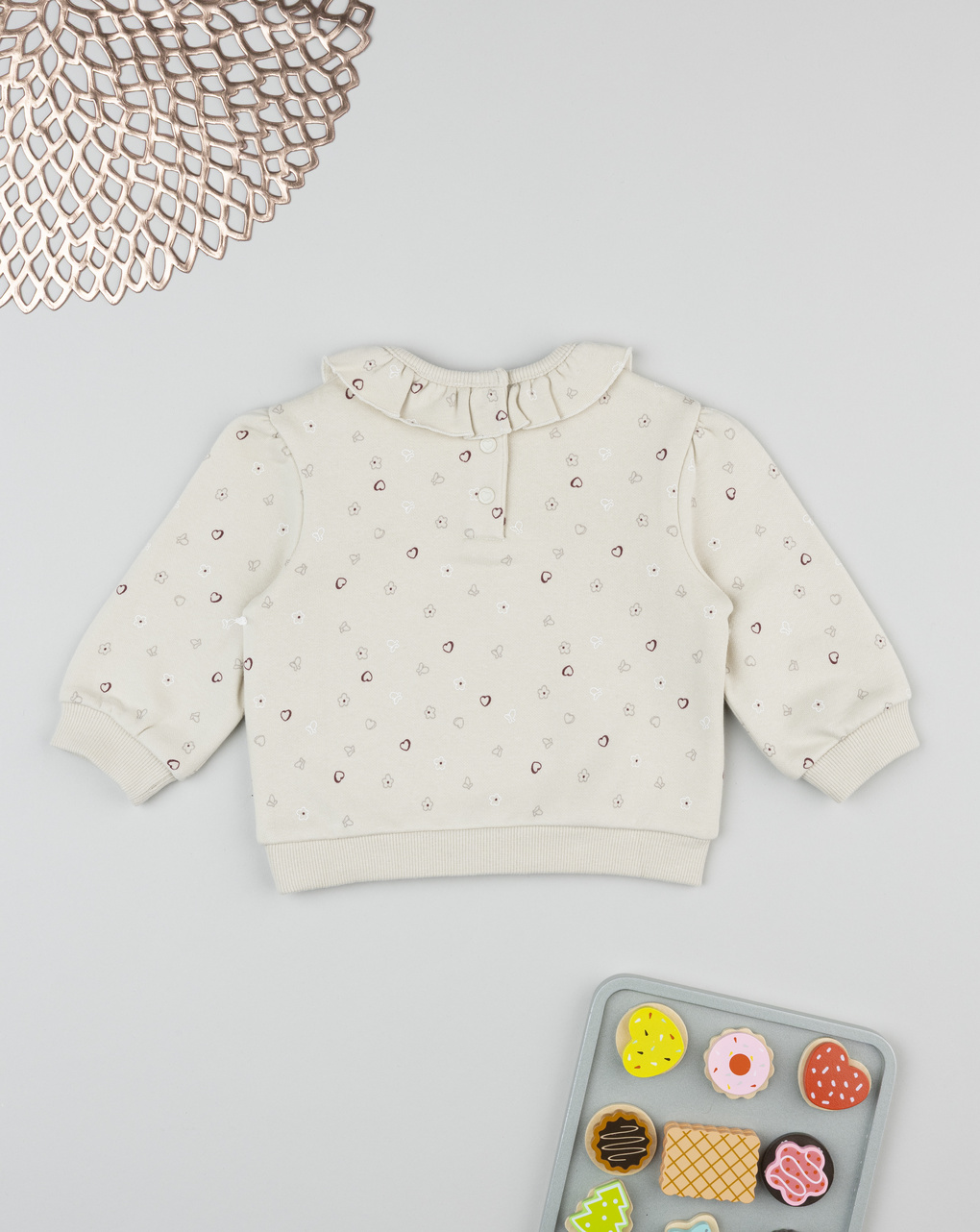 Felpa bimba beige allover