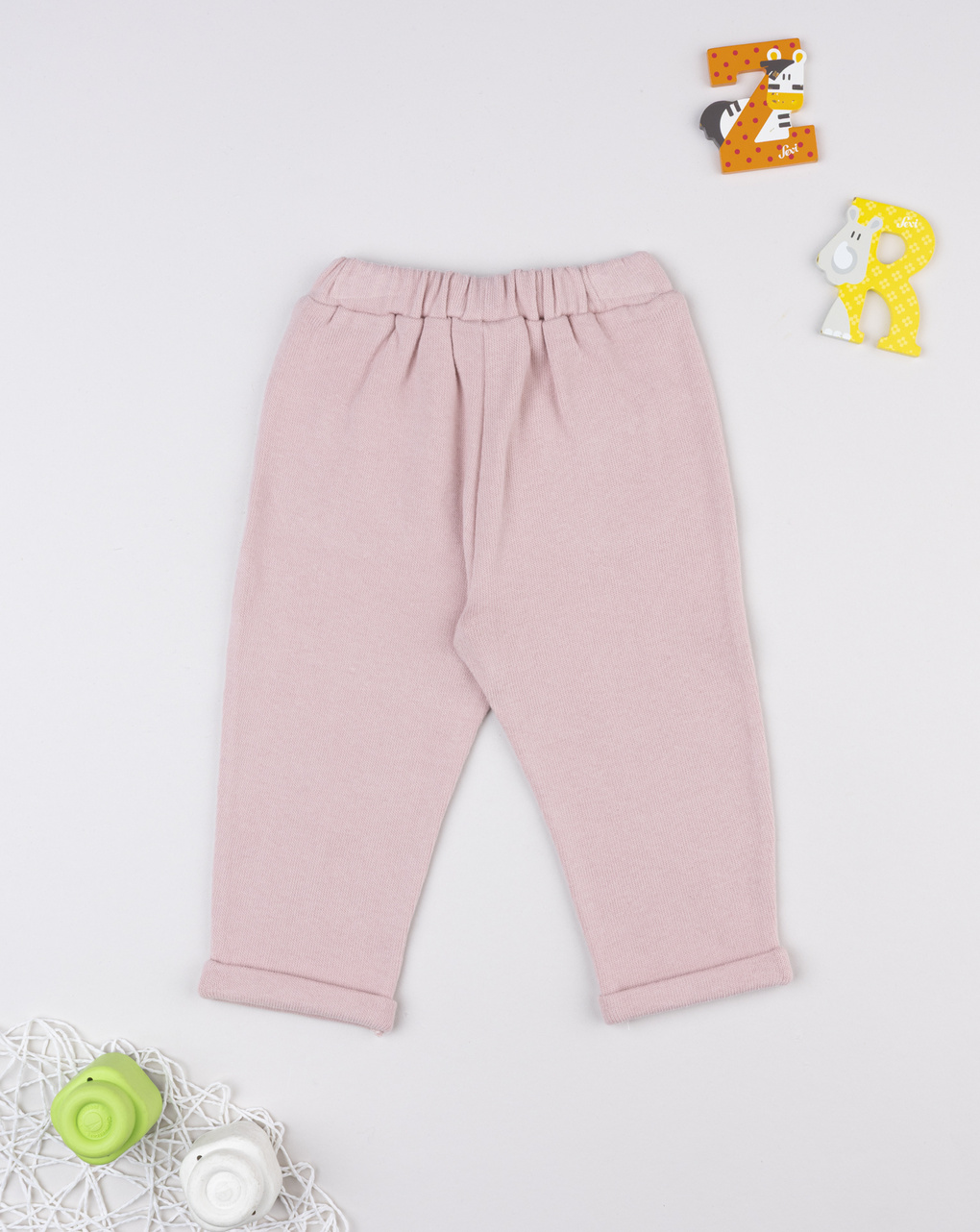 Pantaloni bimba rosa con fiocco