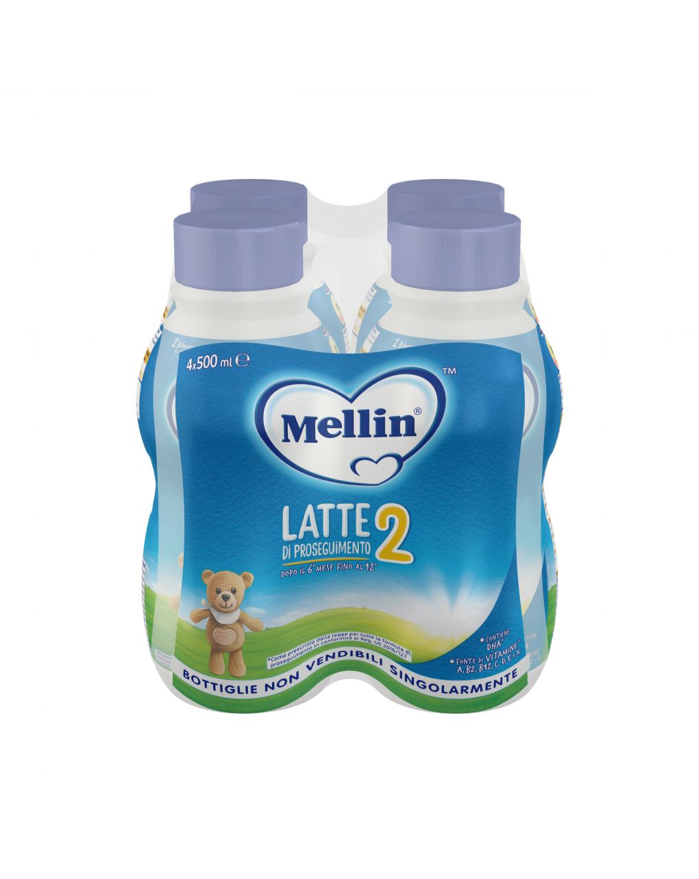 Latte mellin 2 liquido 4x500ml - mellin
