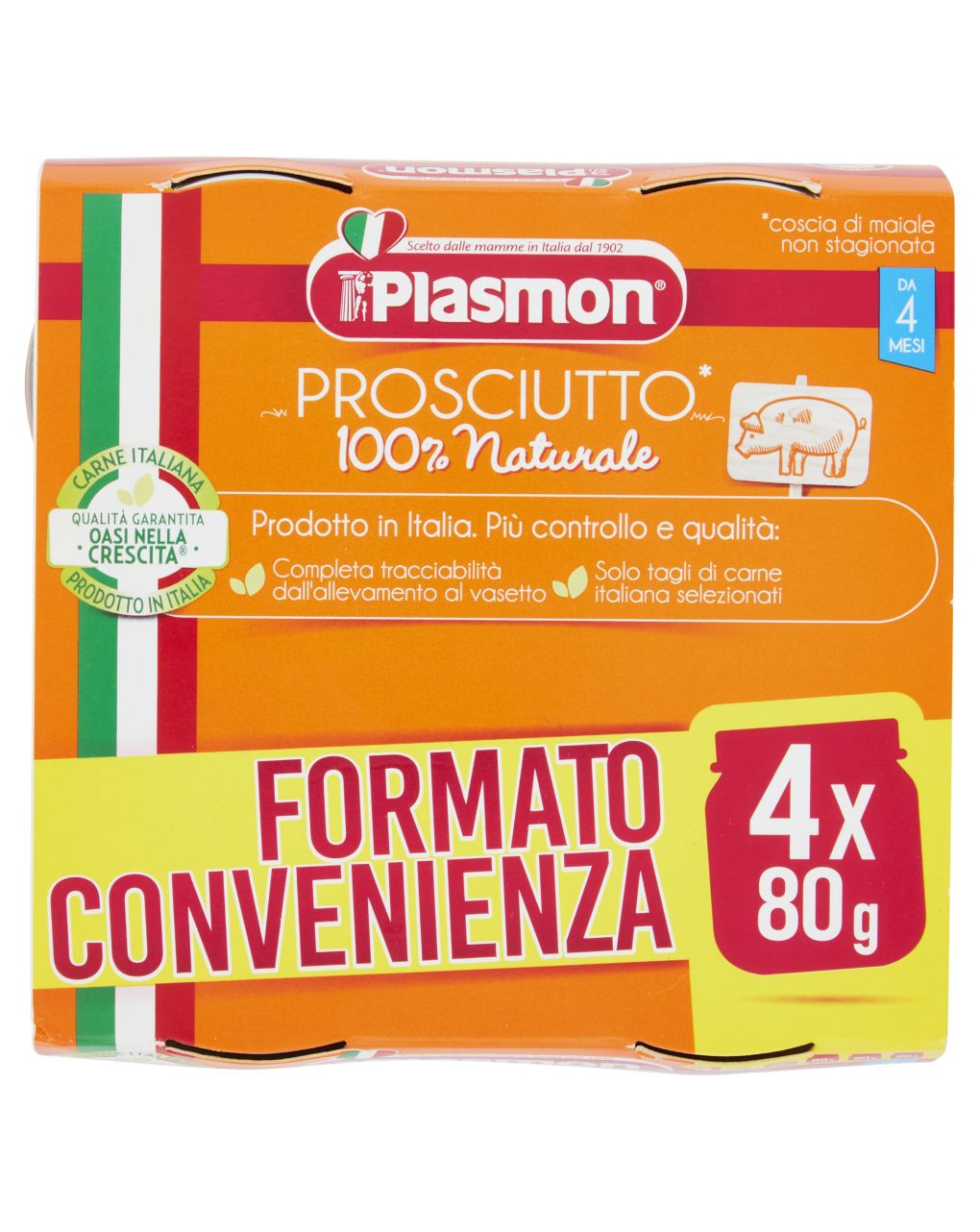 Omogeneizzato prosciutto 4x80g - plasmon