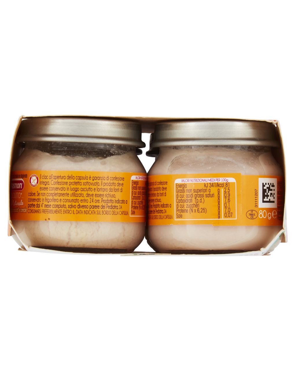 Omogeneizzato prosciutto 4x80g - plasmon