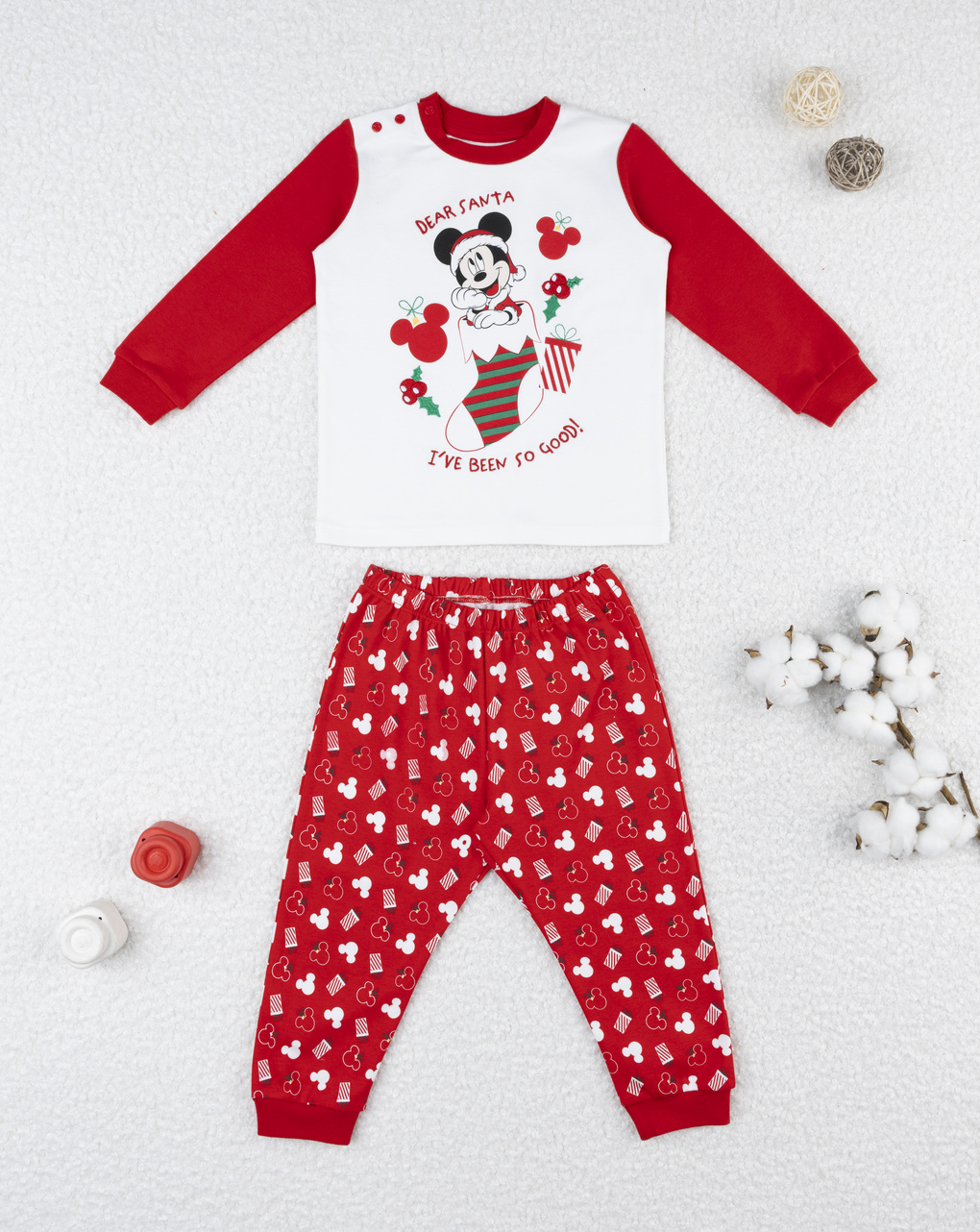 Pigiama bimbo natale mickey