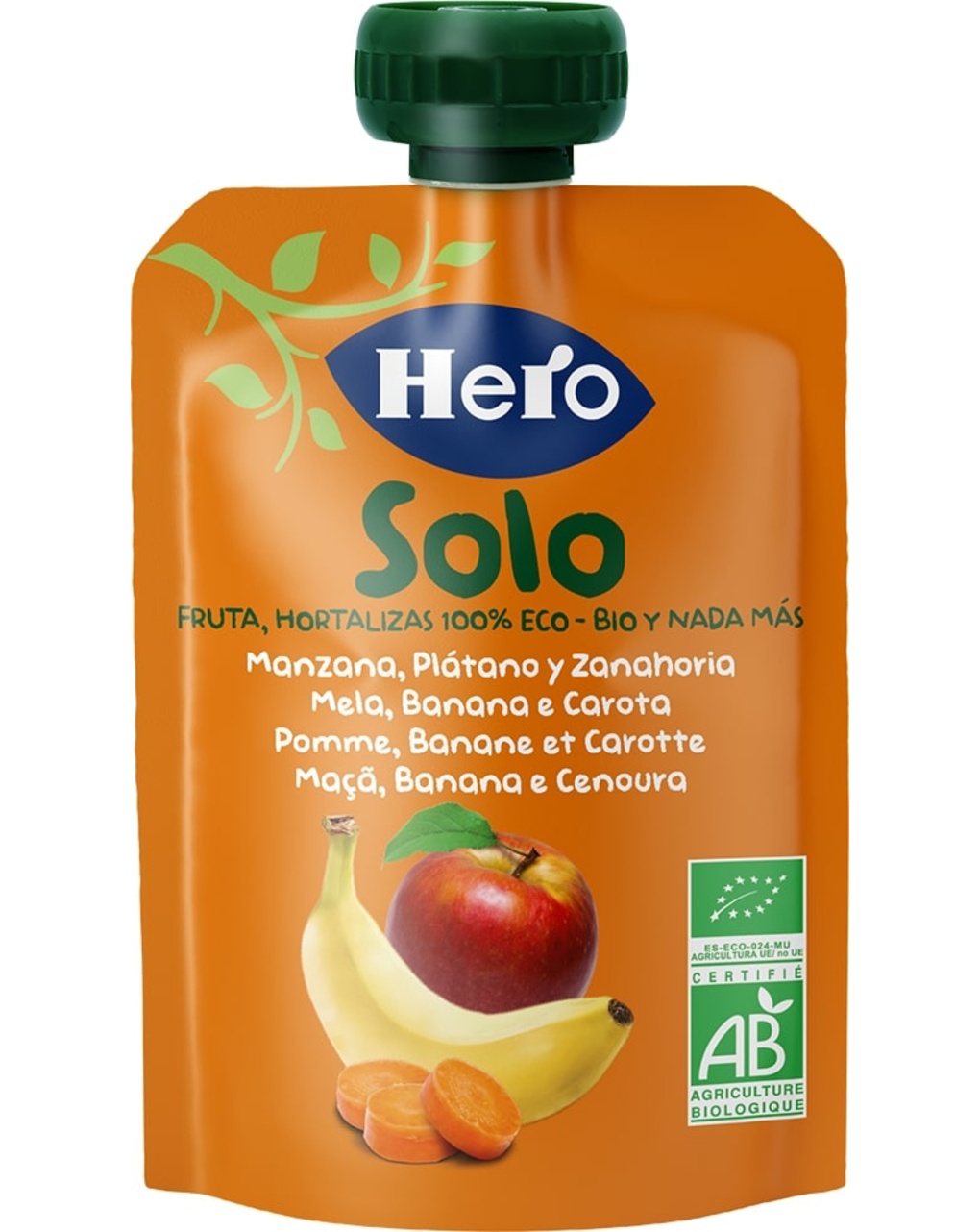 Pouch mela banana carota bio 100g - hero baby