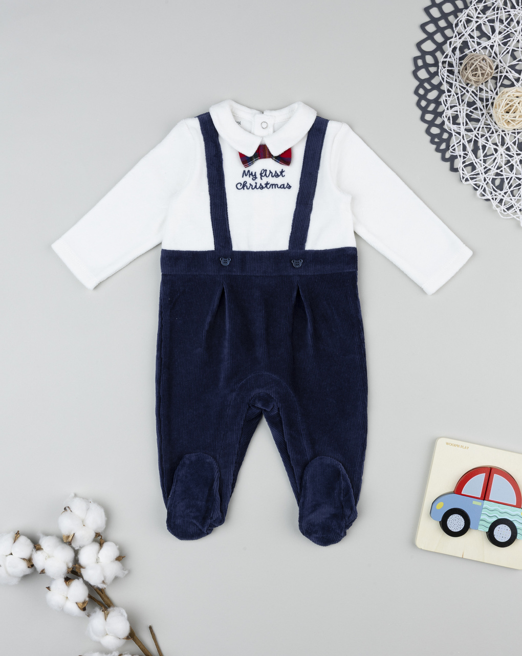 Tutina bimbo natale blu