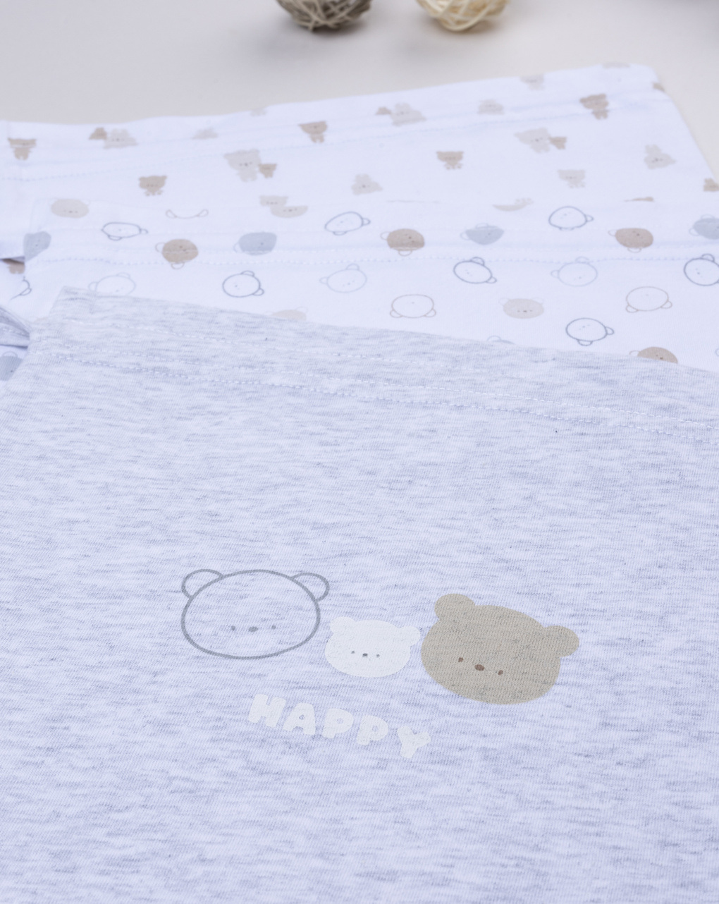 Pack 3 buste primi cambi grigio/bianco