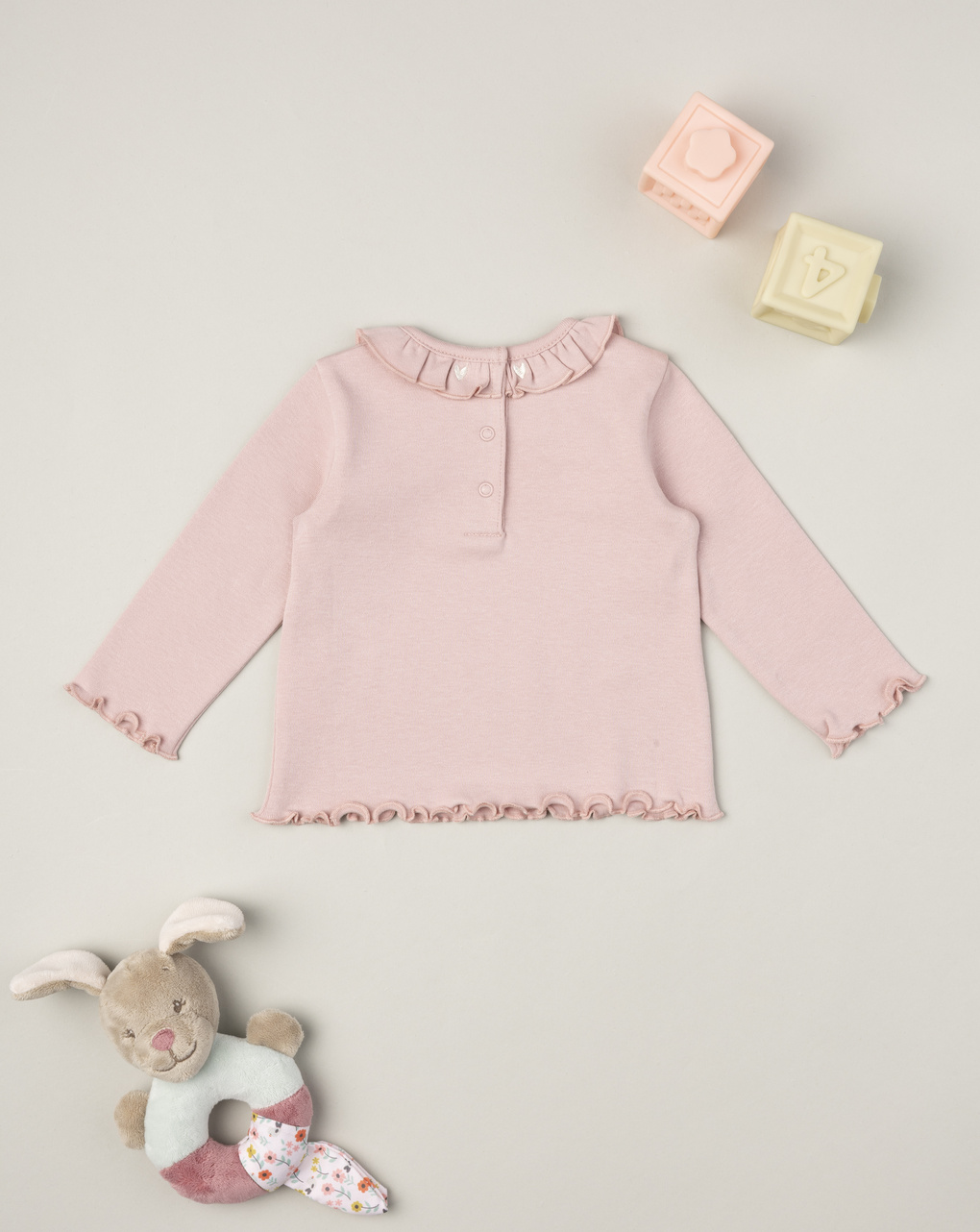 T-shirt bimba rosa manica lunga