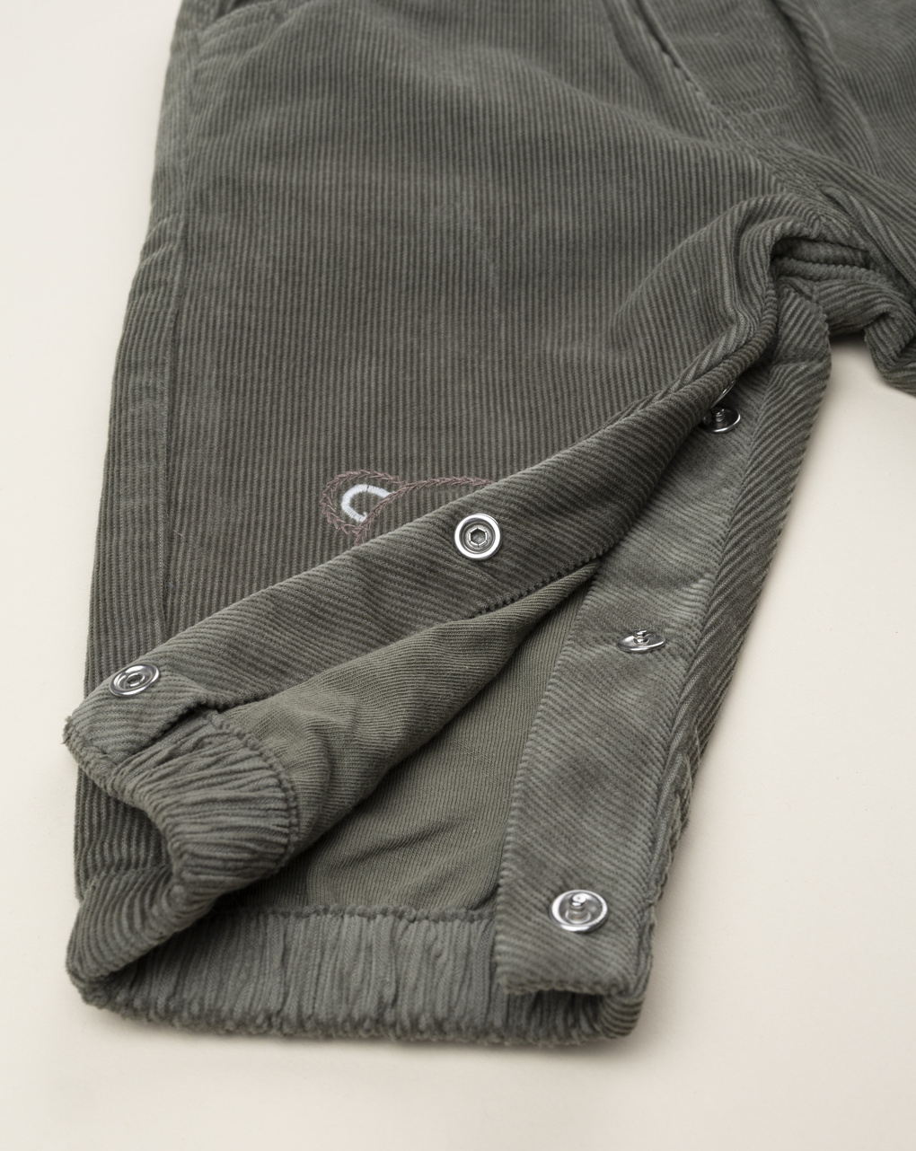 Pantaloni bimbo velluto verde