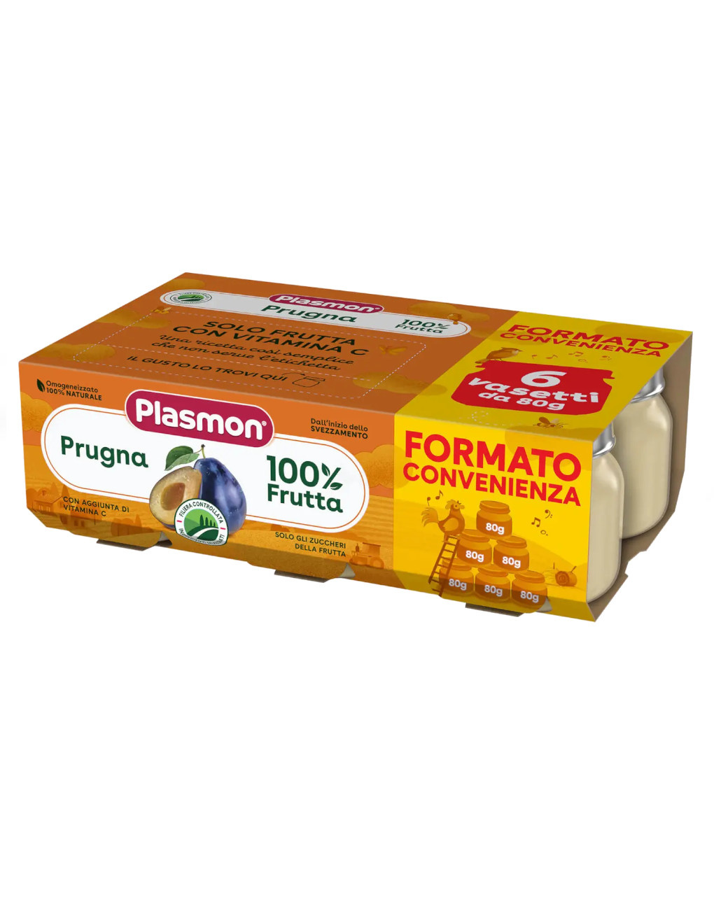 Omogeneizzato prugna 6x80 gr - plasmon