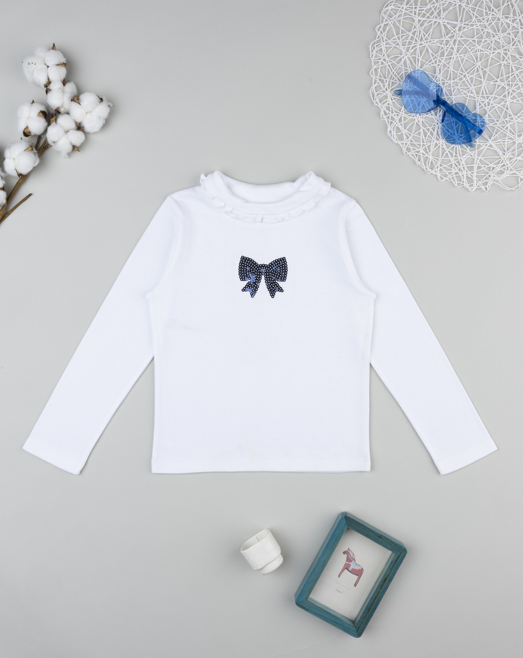 Lupetto bimba bianco fiocco