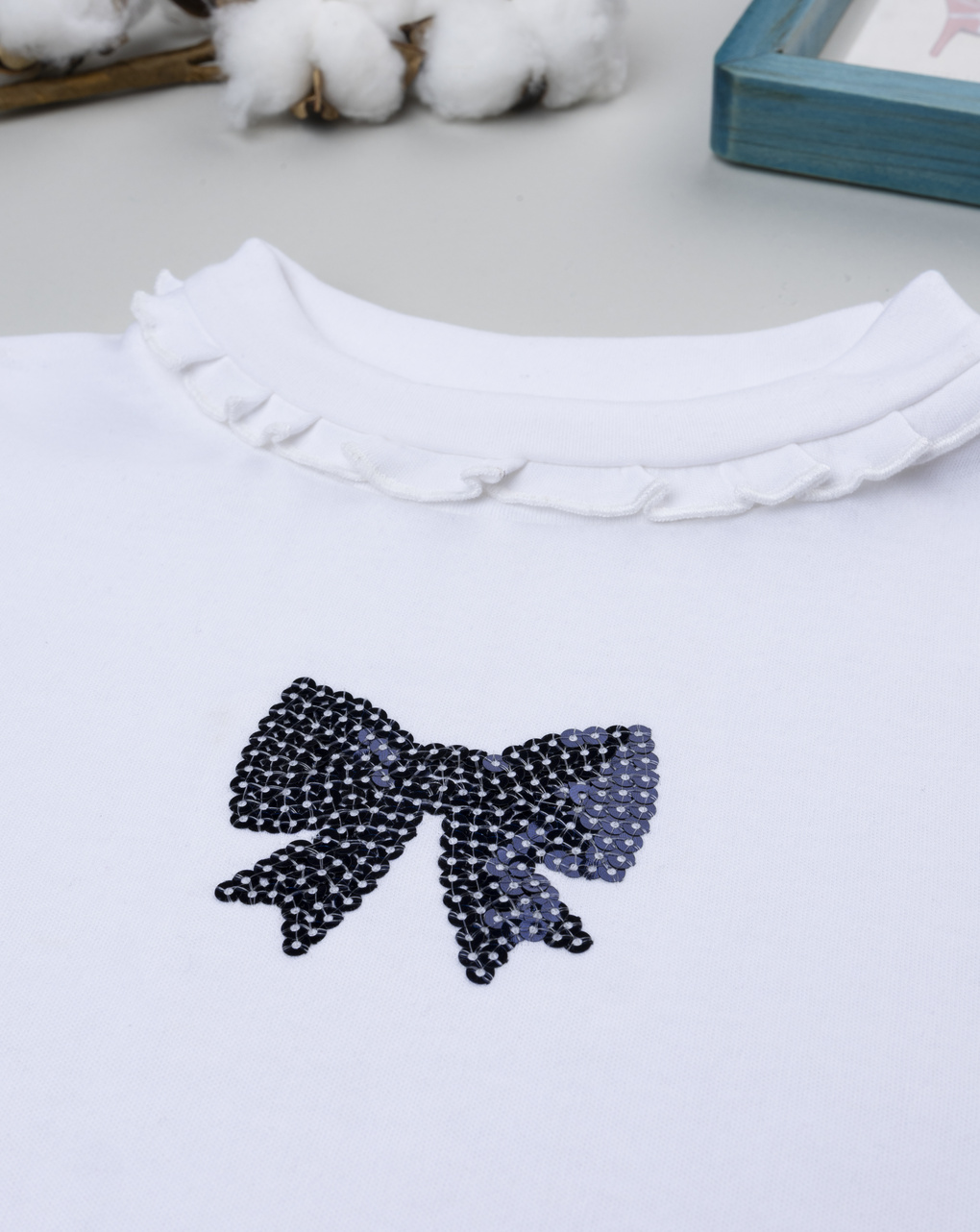 Lupetto bimba bianco fiocco