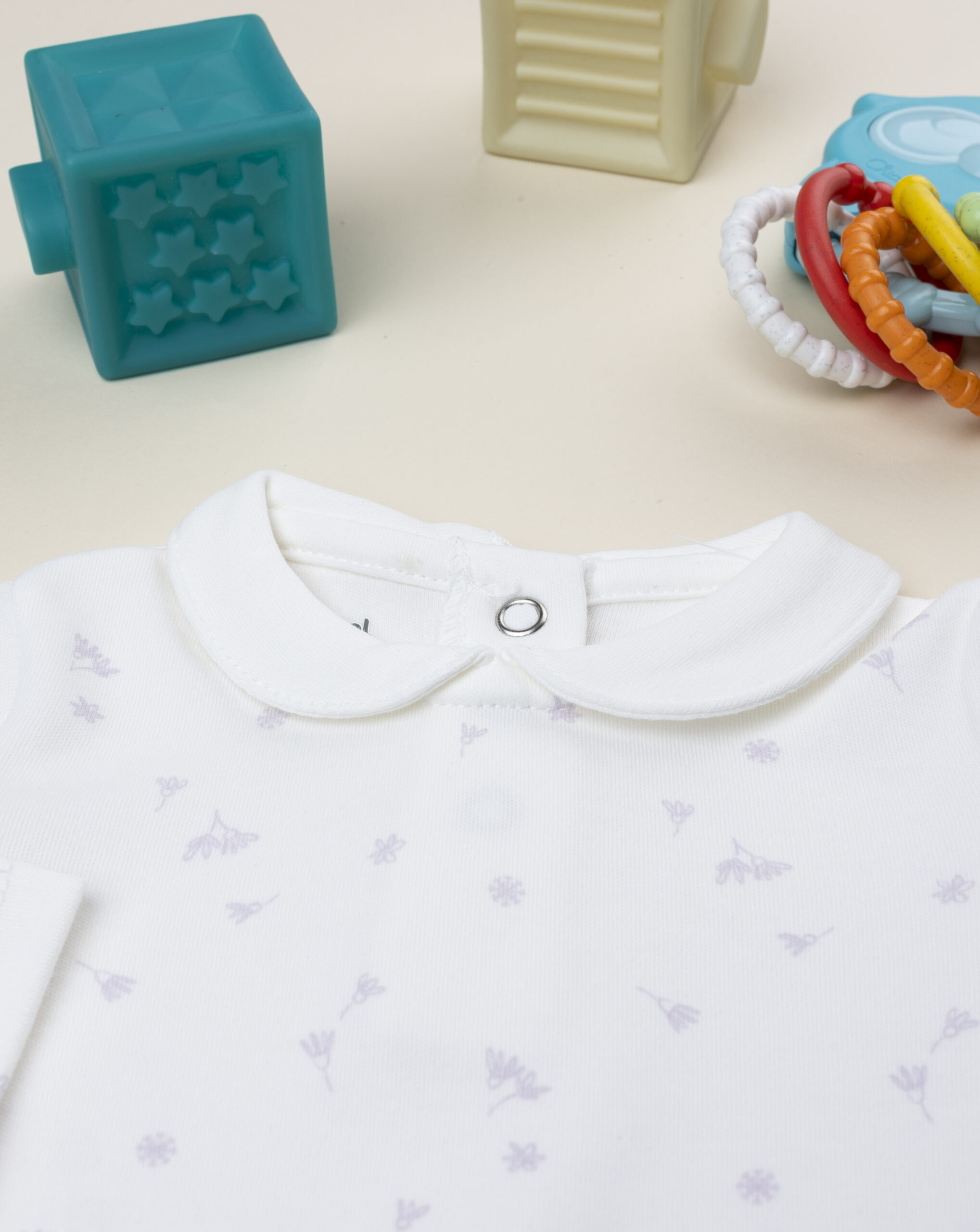 Body bimba panna con allover