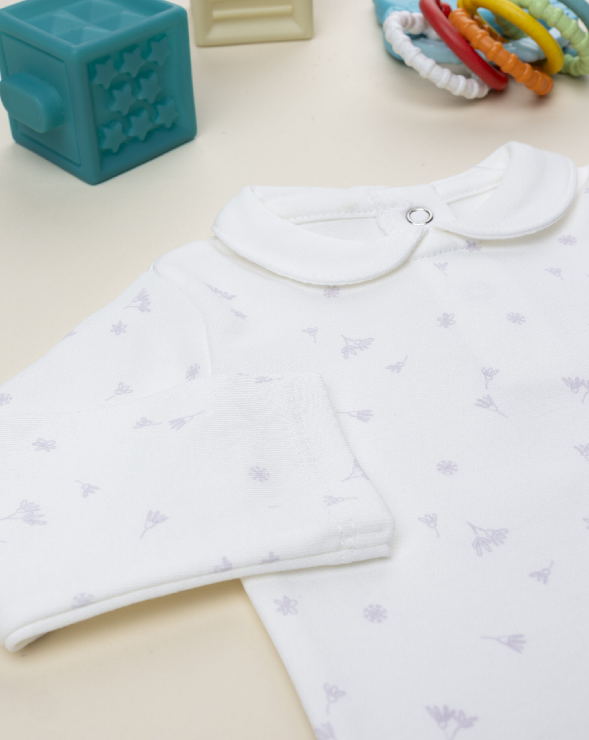 Body bimba panna con allover