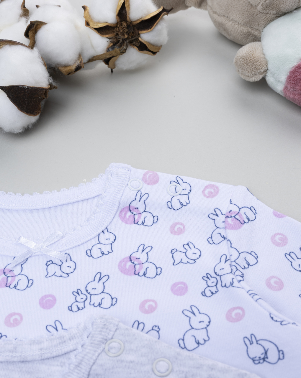 Pack 2 body manica lunga bimba conigli