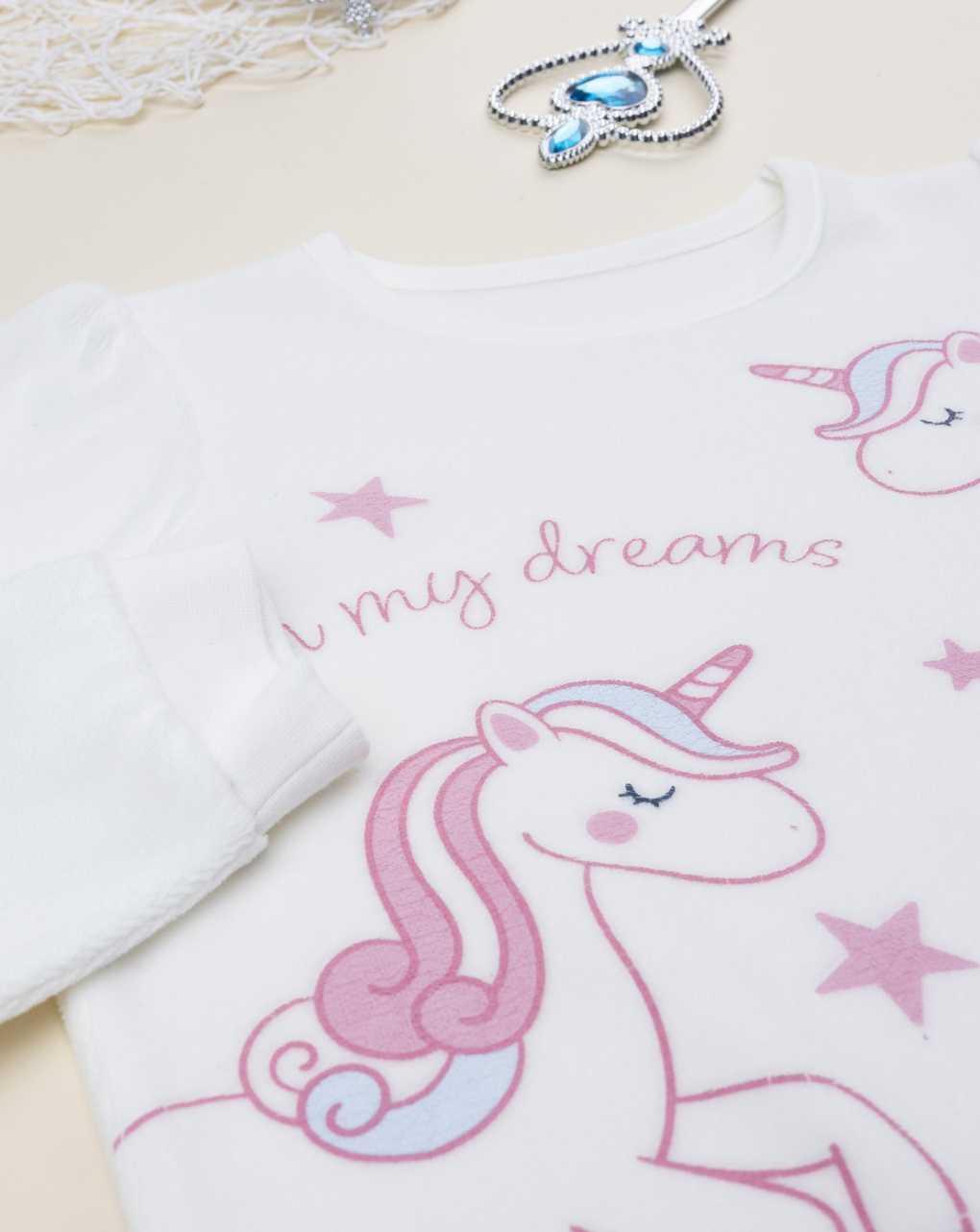 Pigiama bambina due pezzi unicorni