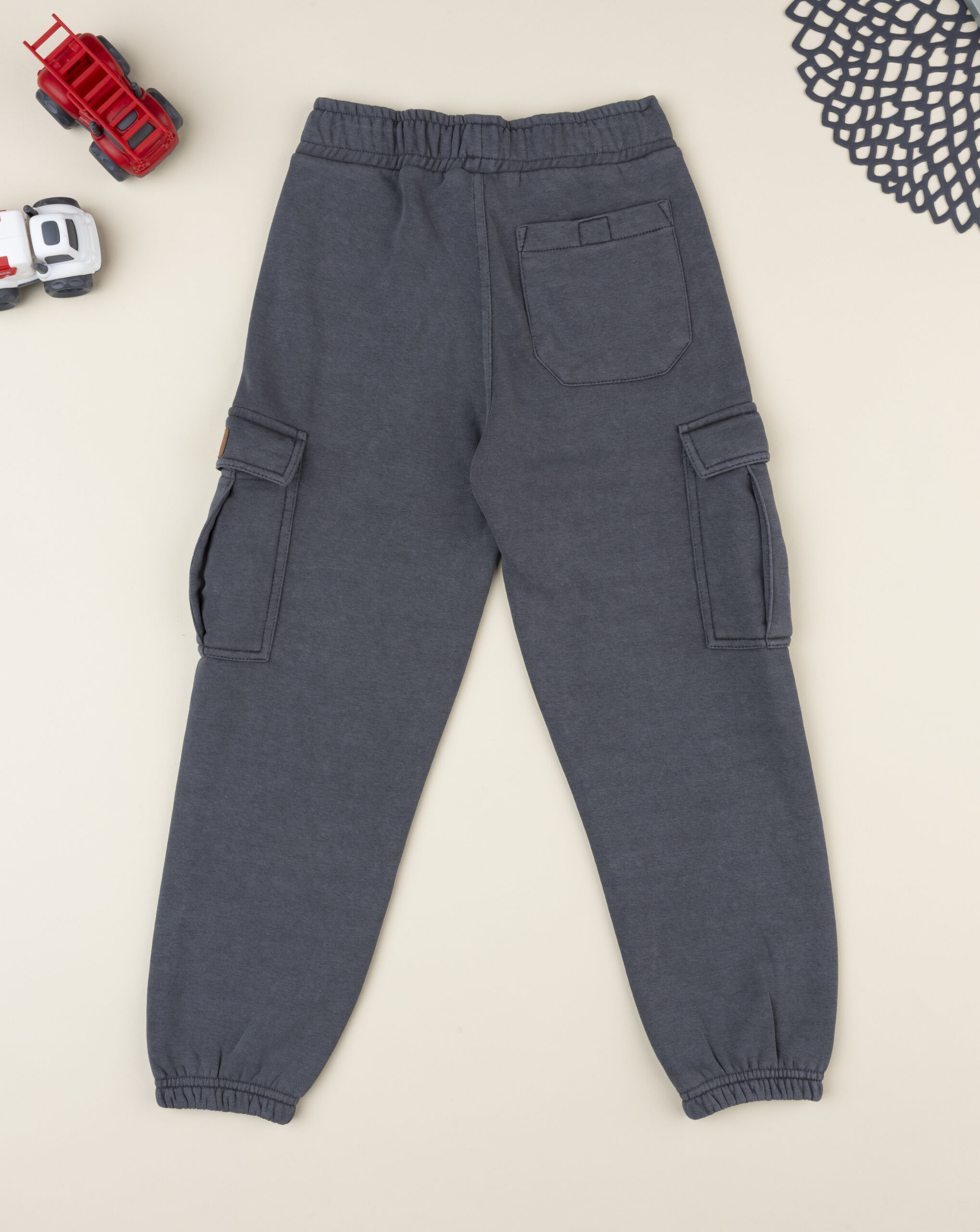 Pantalone bimbo grigio scuro tascone