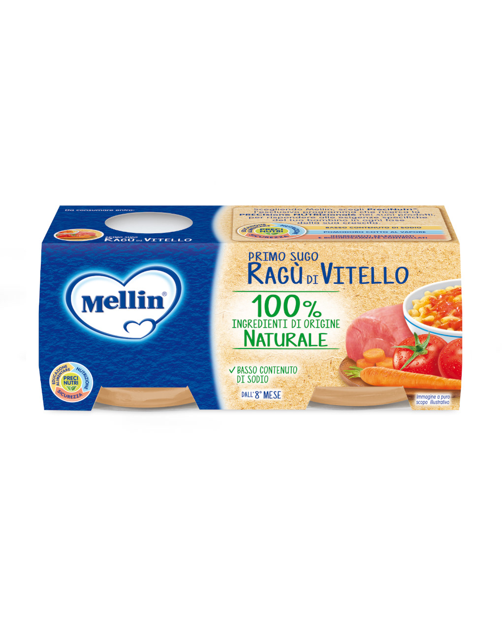 Sugo ragù di vitello 2x80g - mellin