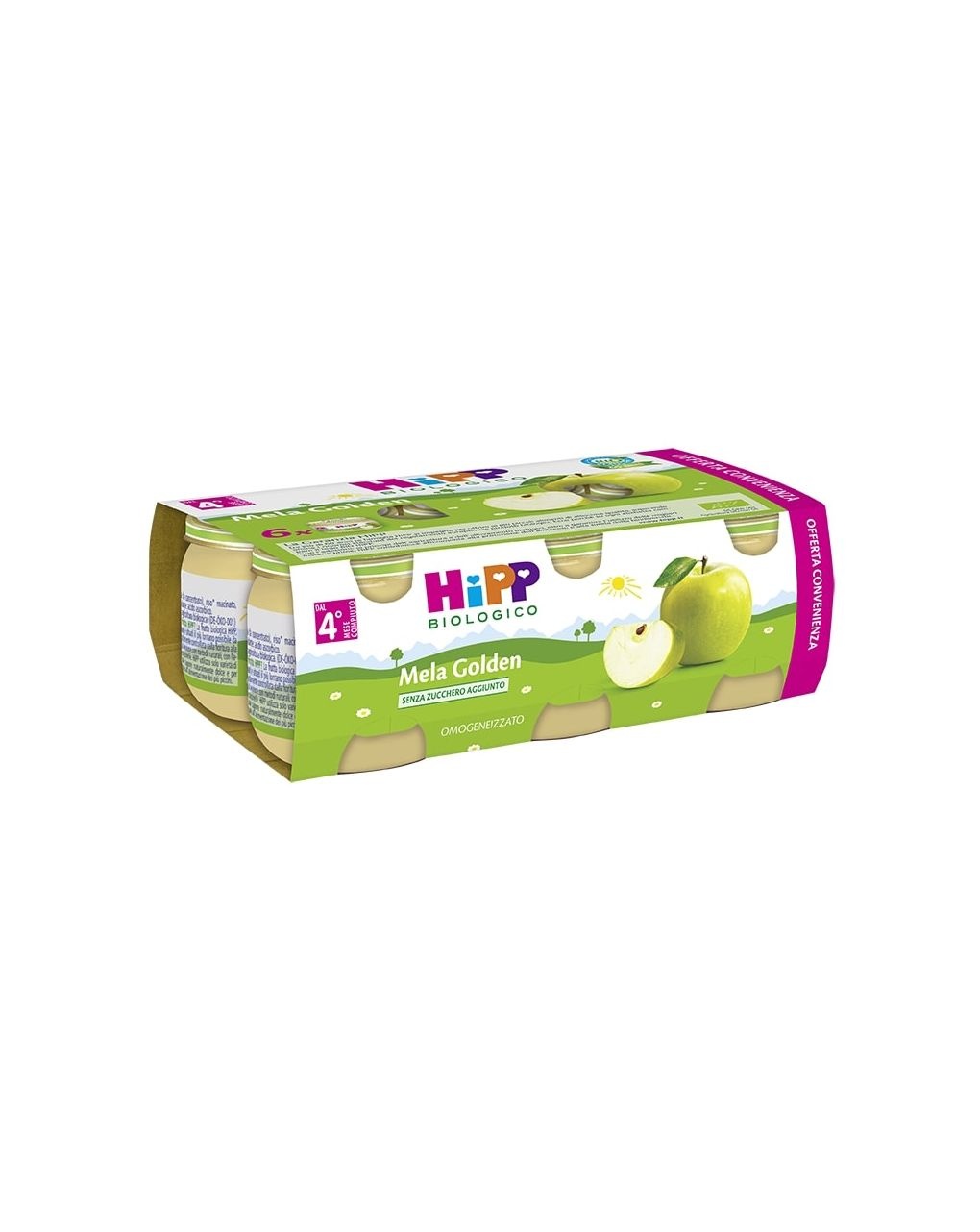 Omogeneizzato mela golden 100% 6x80g - hipp