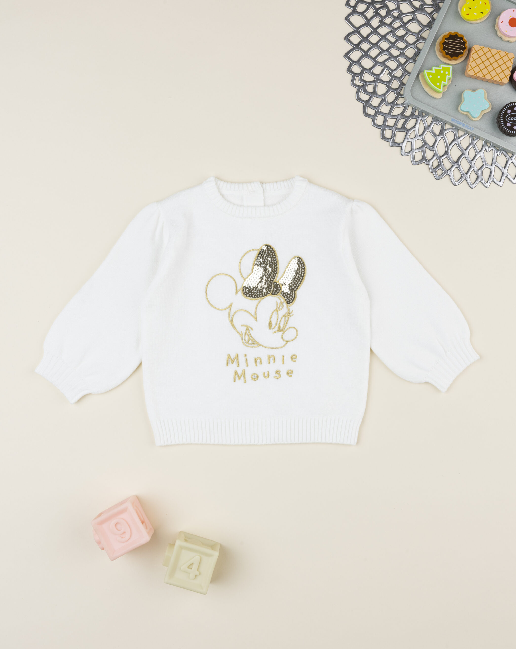 Maglione bimba minnie paillettes