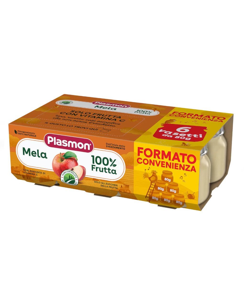Omogeneizzato mela 6x80 gr - plasmon