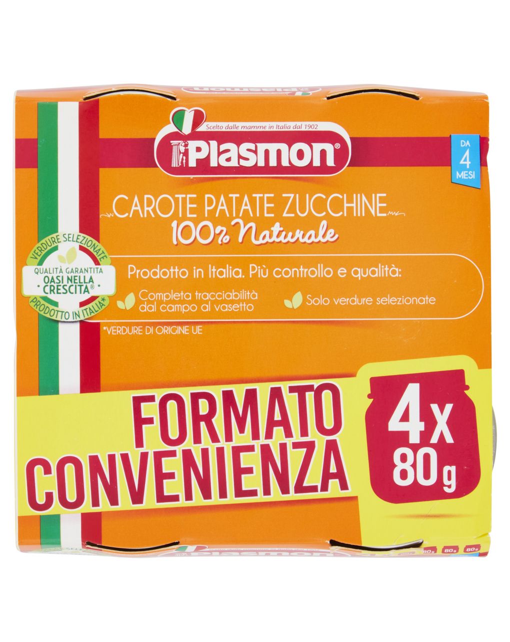 Omogeneizzato carote, patate e zucchine 4x80g - plasmon
