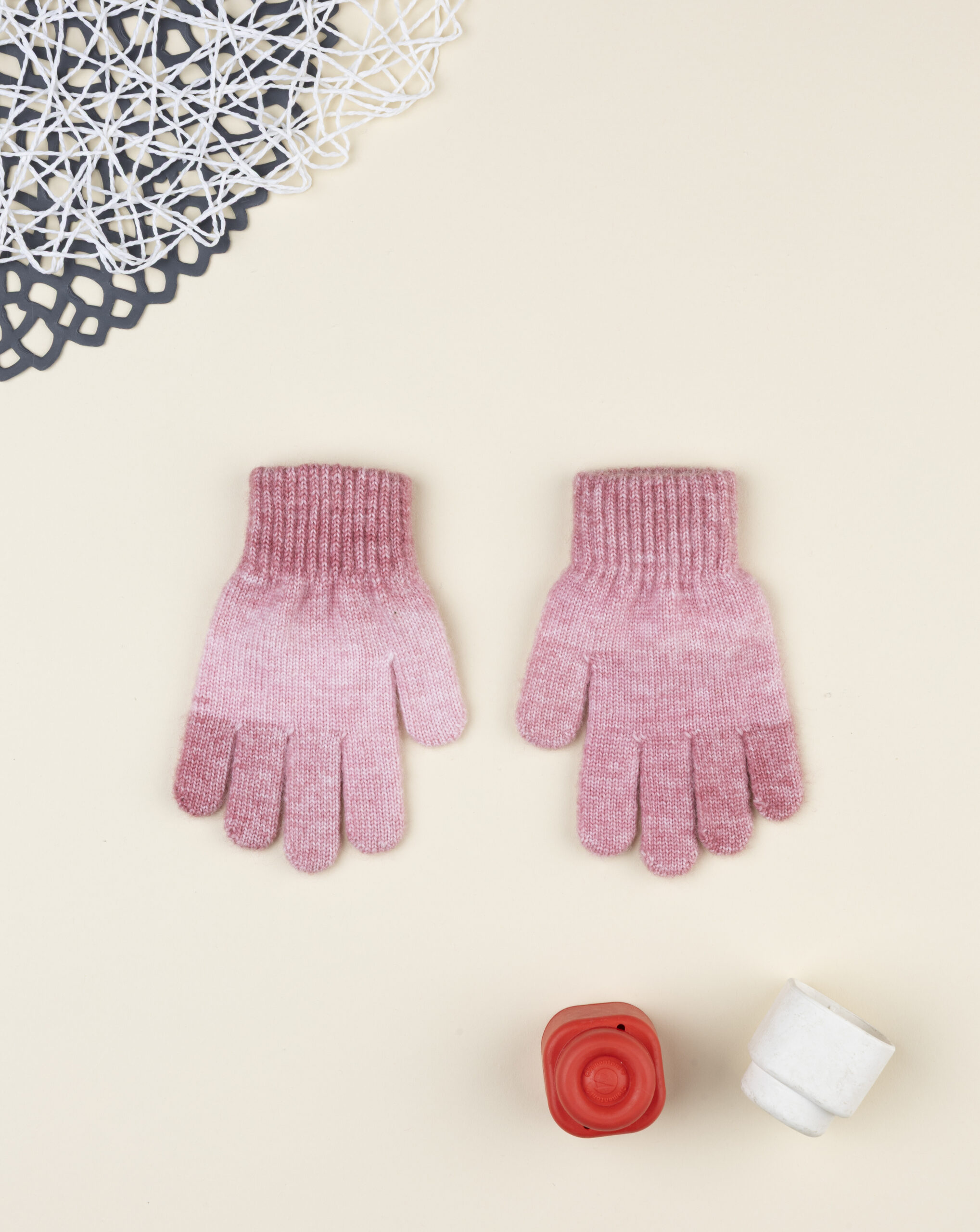 Guanti bimba rosa cuore