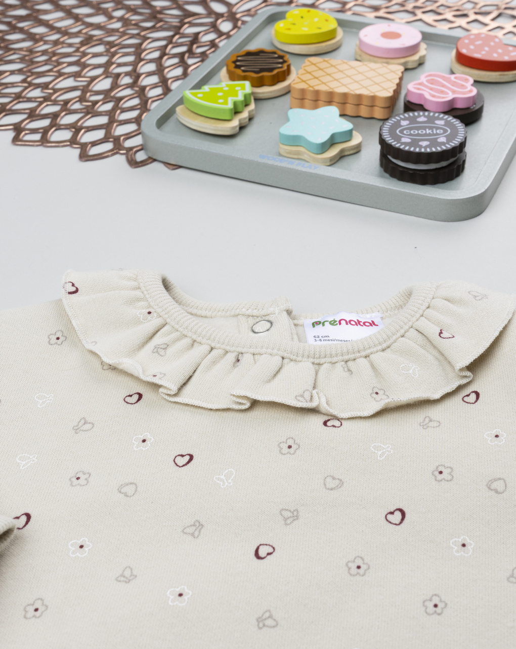 Felpa bimba beige allover