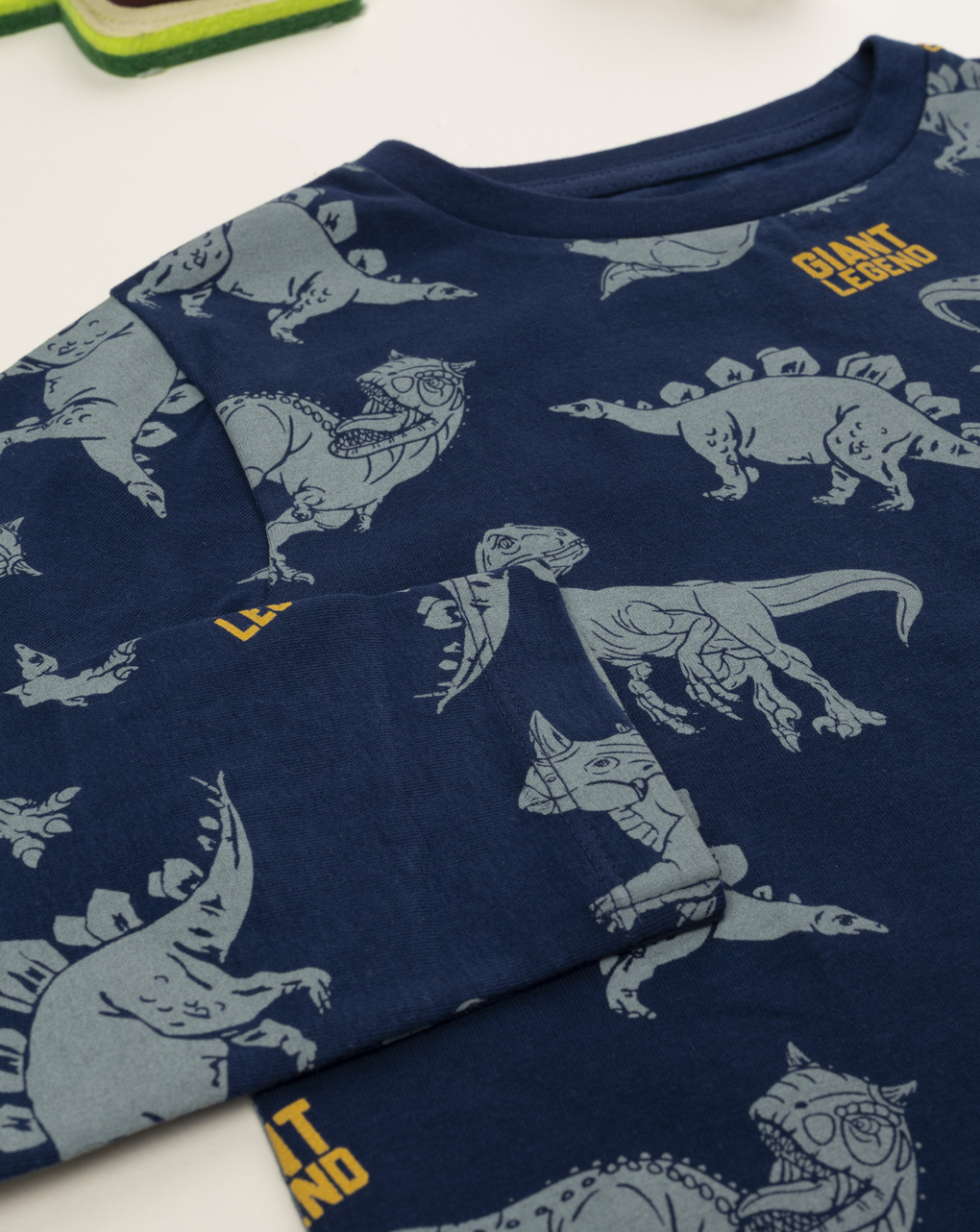 T-shirt bambino blu dino allover