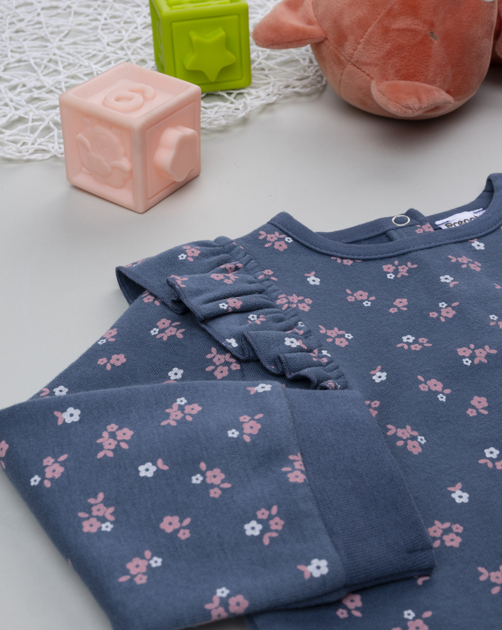 Jogger bimba blu/rosa allover