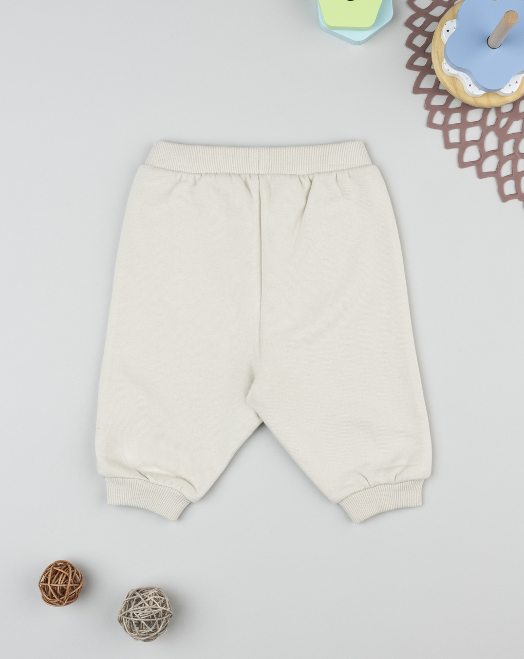 Pantalone bimbo panna "little friends"