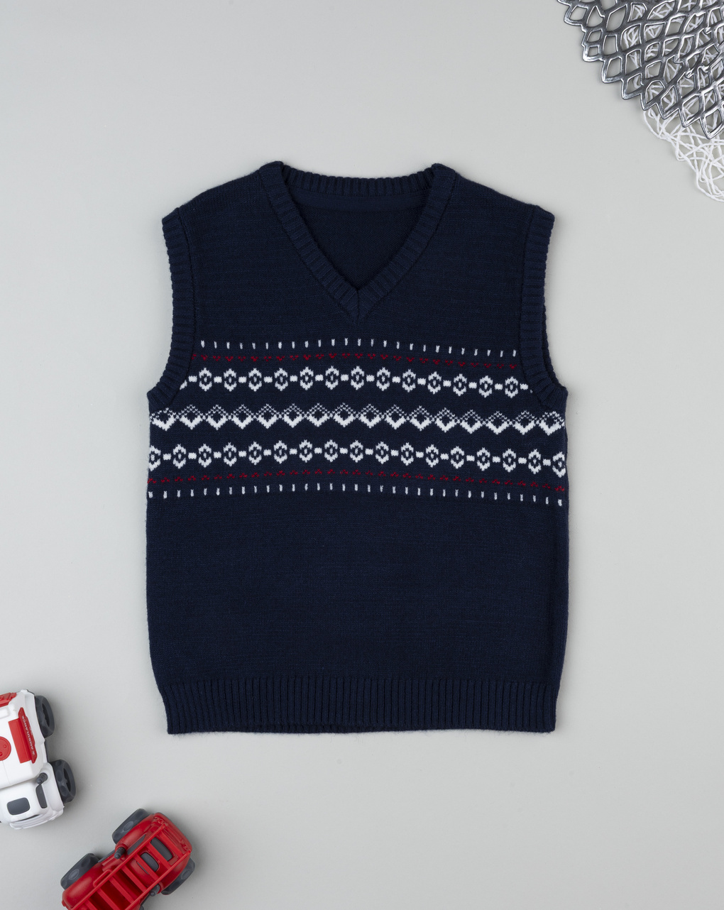 Gilet bimbo blu con ricami