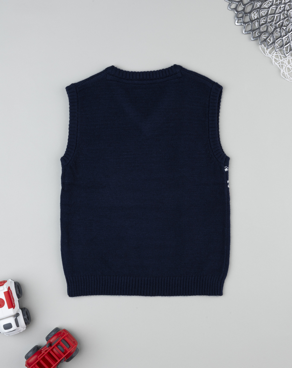 Gilet bimbo blu con ricami