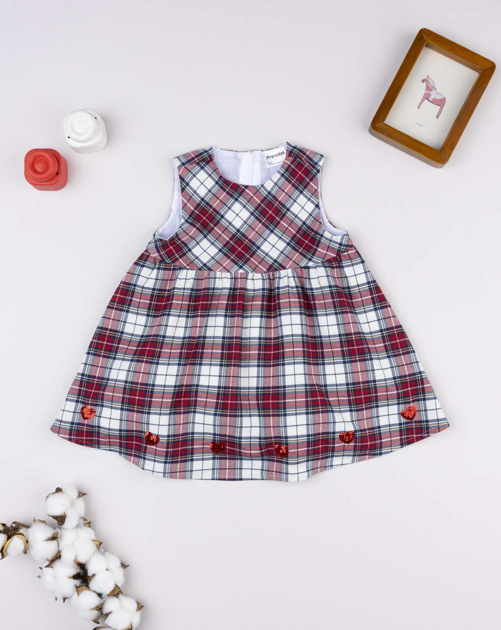 Abito bimba tartan
