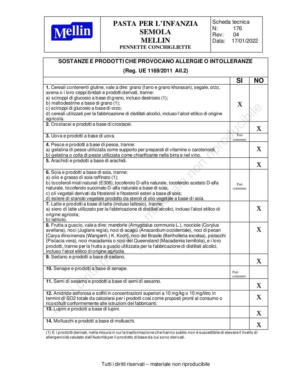 La pasta dei bimbi 100% naturale conchigliette con farina di semola di grano duro 280g - mellin