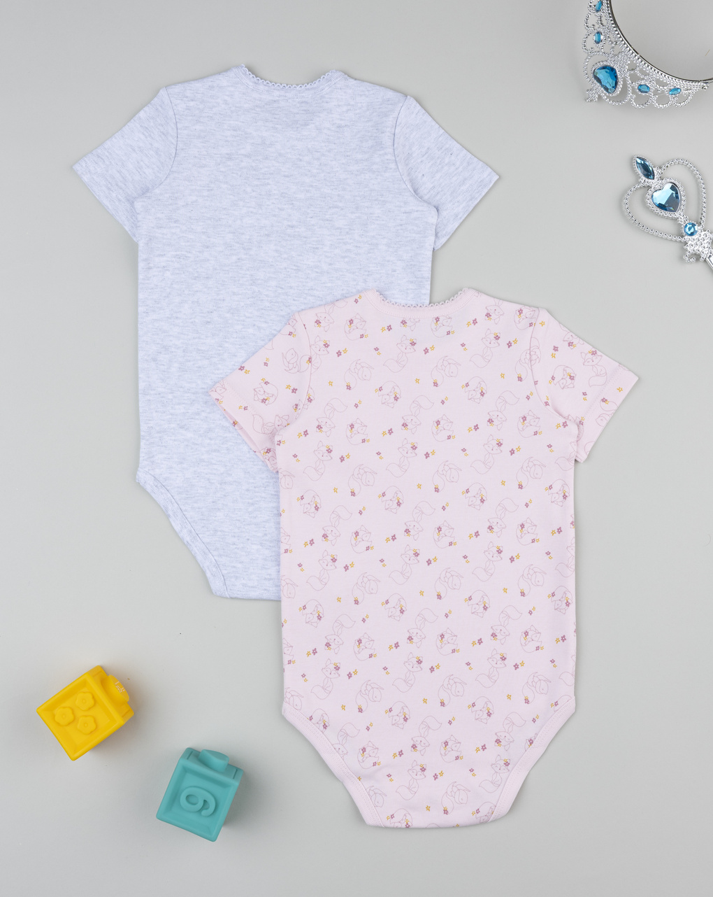 Pack 2 body bimba rosa/bianco volpi