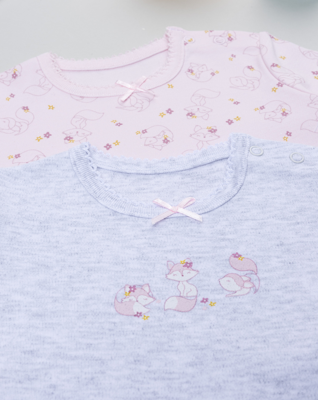 Pack 2 body bimba rosa/bianco volpi