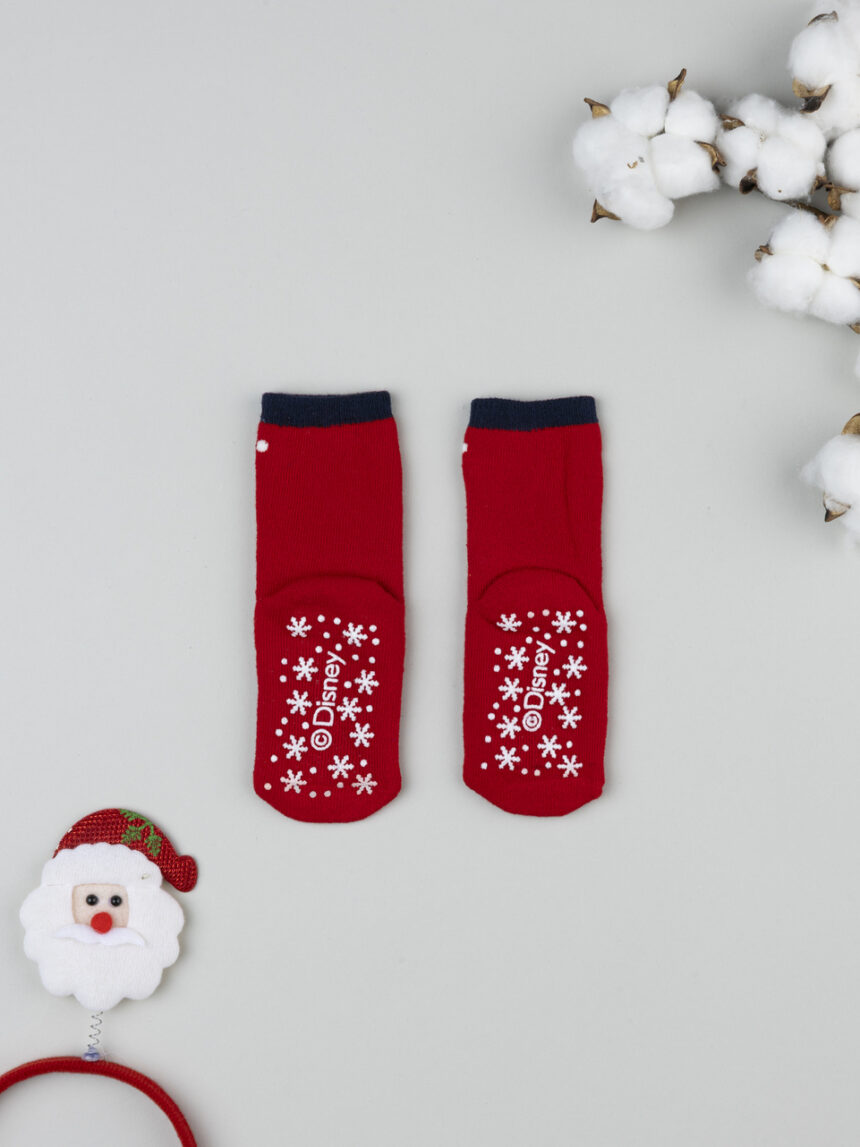 Calzini Natale Neonata 0-12 Mesi - Antiscivolo, Invernali, Con Motivi Natalizi