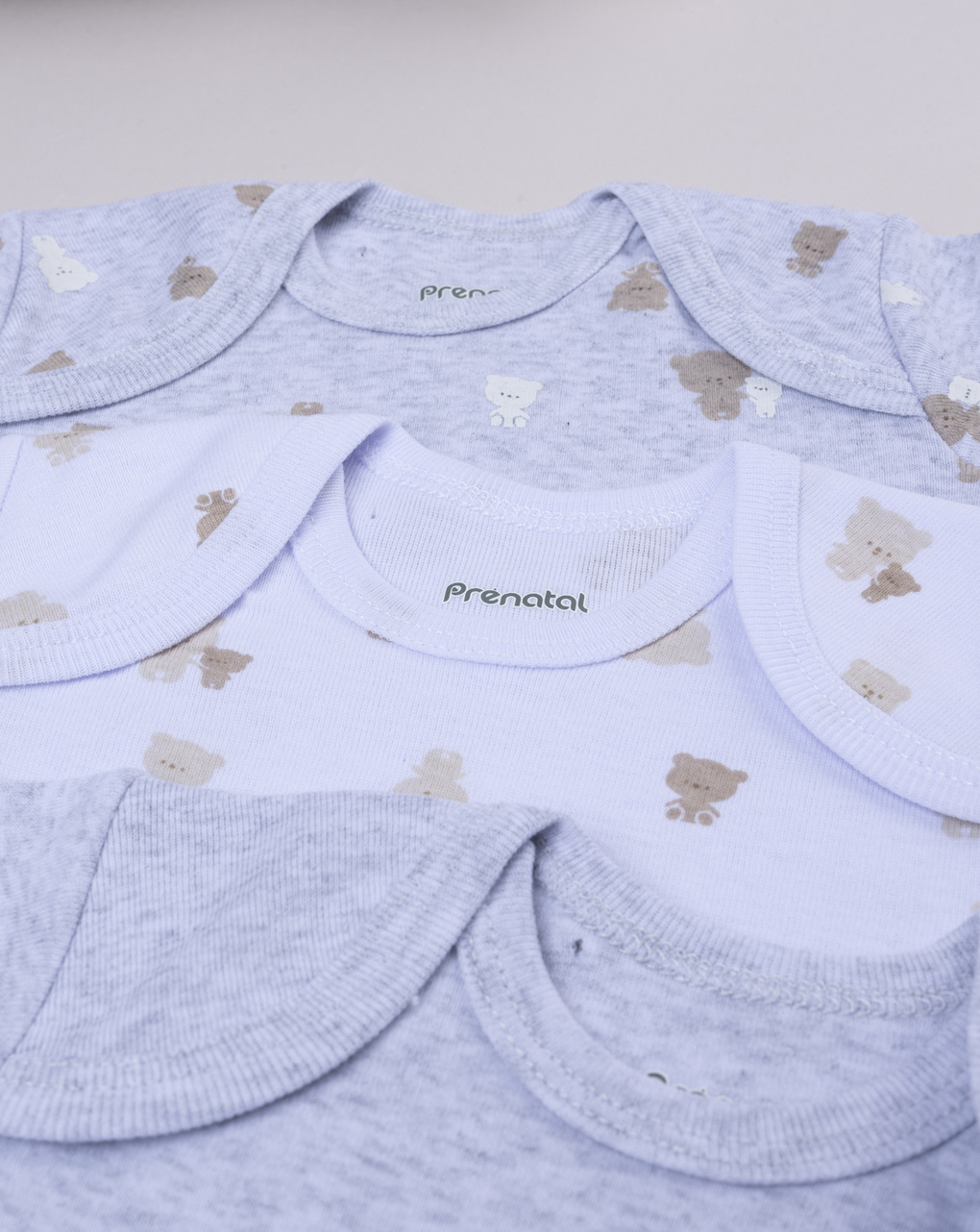 Pack 5 body grigio/bianco neonato