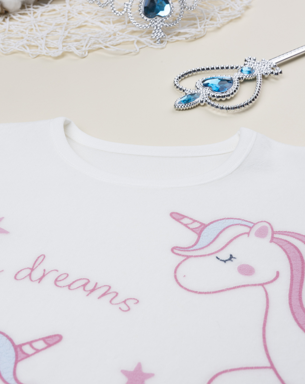 Pigiama bambina due pezzi unicorni