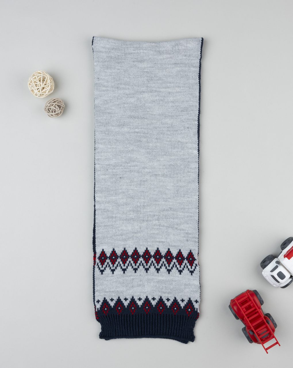 Sciarpa bambino blu/grigia