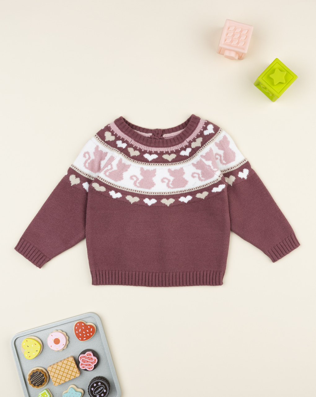 Maglia bimba rosa gattini