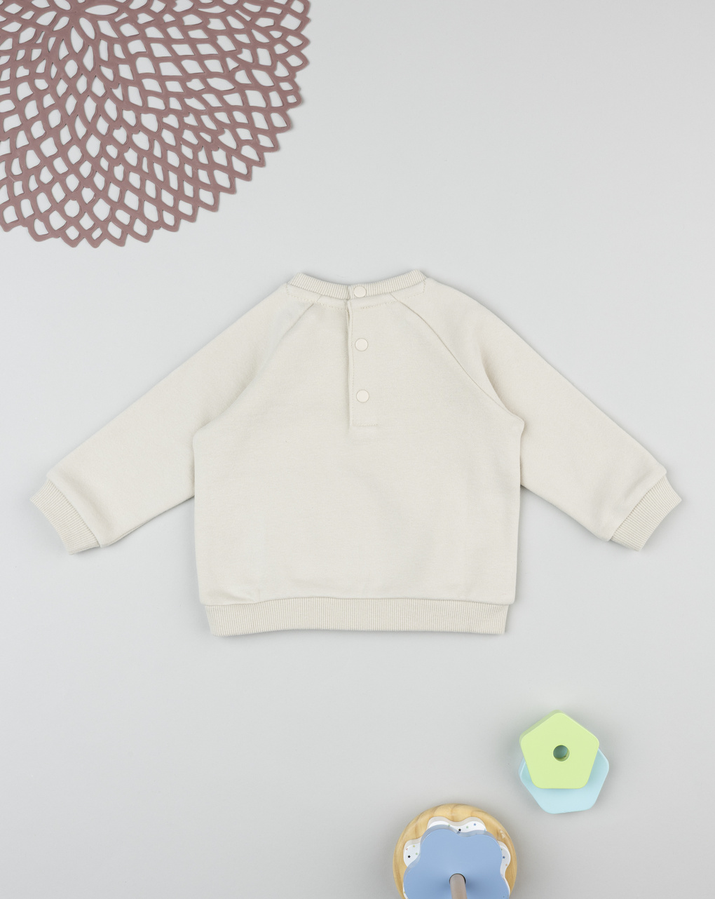 Felpa bimbo panna "little friends"