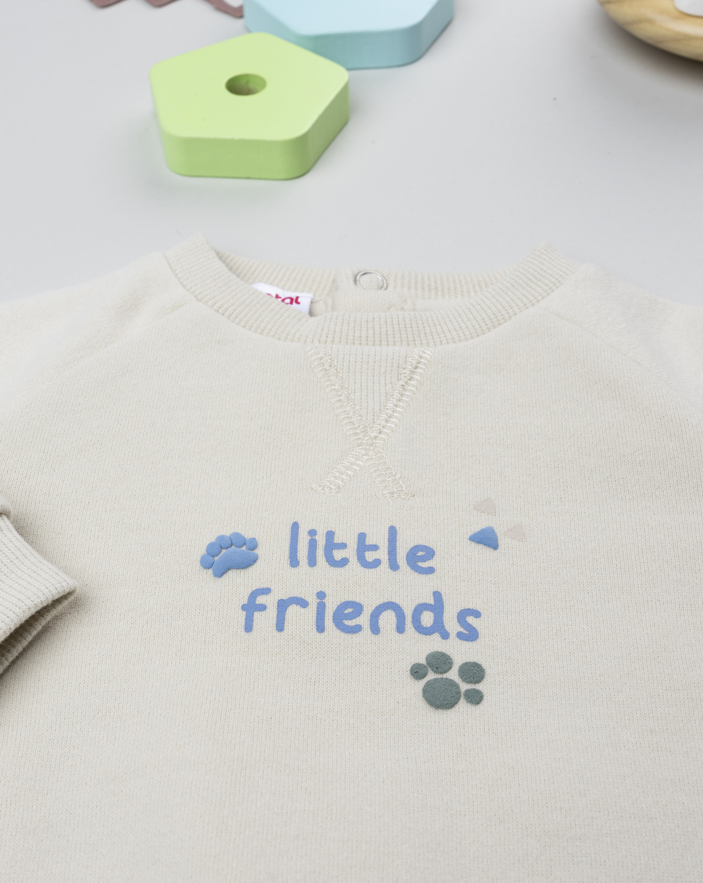 Felpa bimbo panna "little friends"