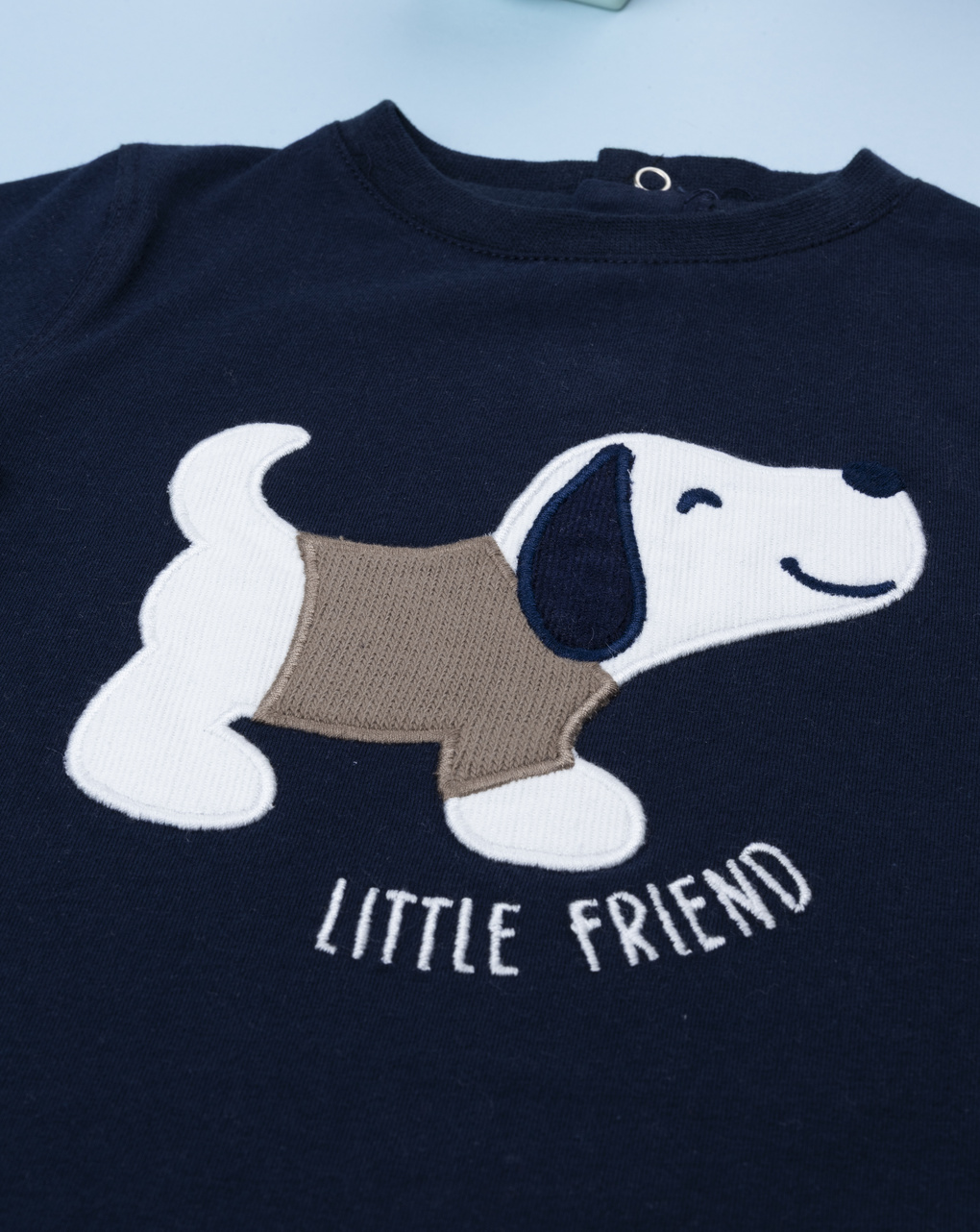 T-shirt bimbo blu cane