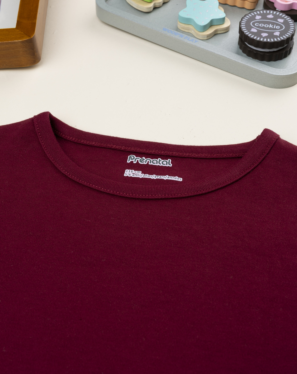 T-shirt bambina bordeaux