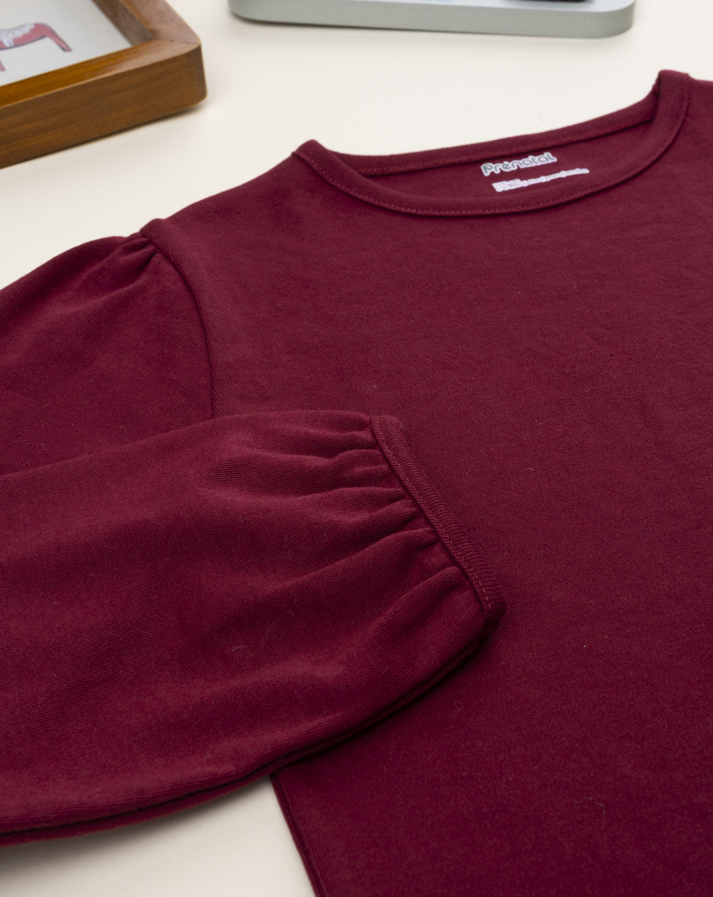T-shirt bambina bordeaux