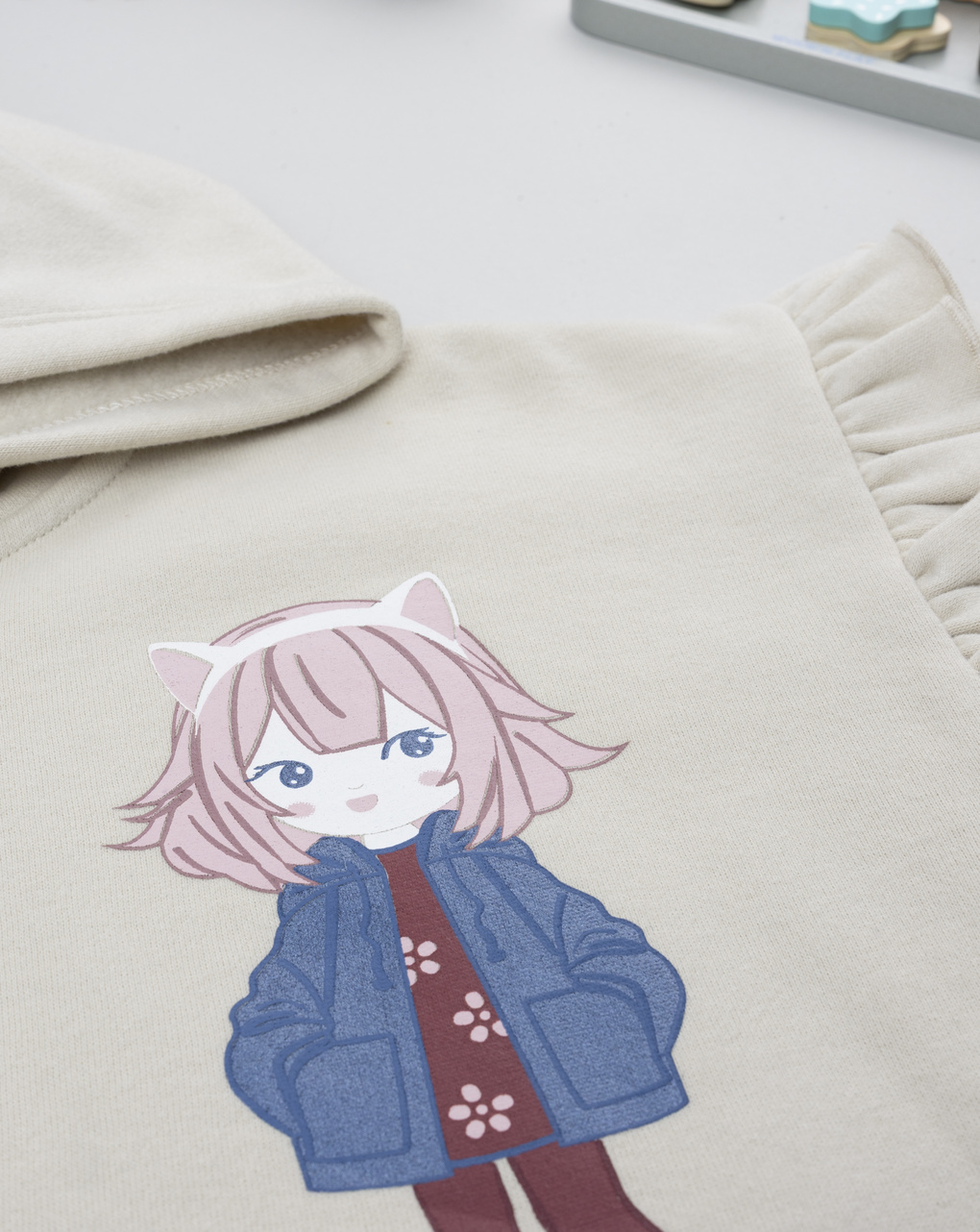 Completo jogging bimba bianco/blu