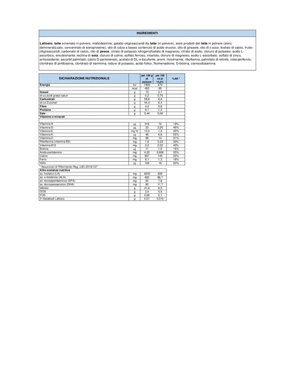 Nutribiotik 3 latte di crescita in polvere - 1.2 kg - aptamil