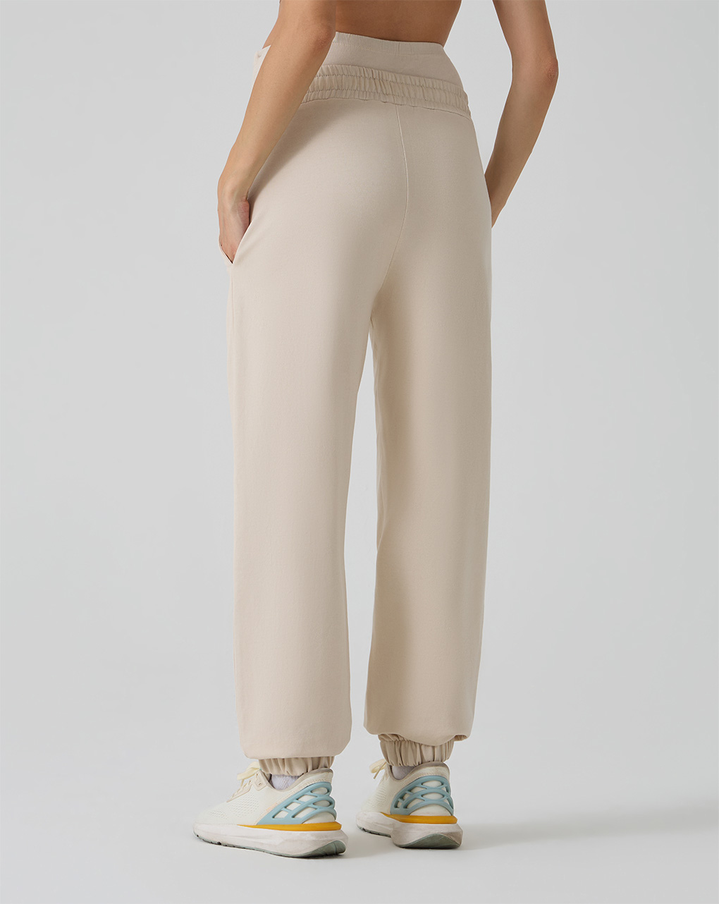 Pantalone gravidanza in felpa panna